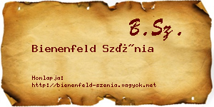 Bienenfeld Szénia névjegykártya